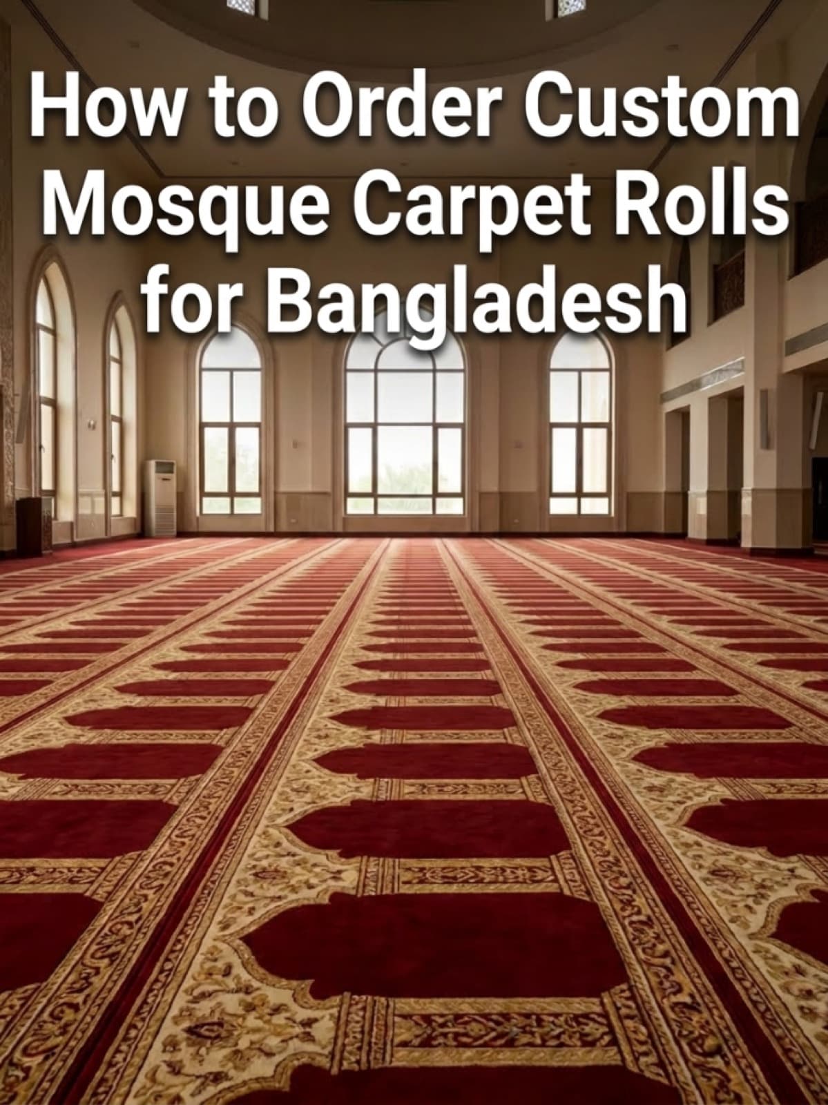 Bangladeş için Özel Cami Halısı Ruloları Nasıl Sipariş Edilir