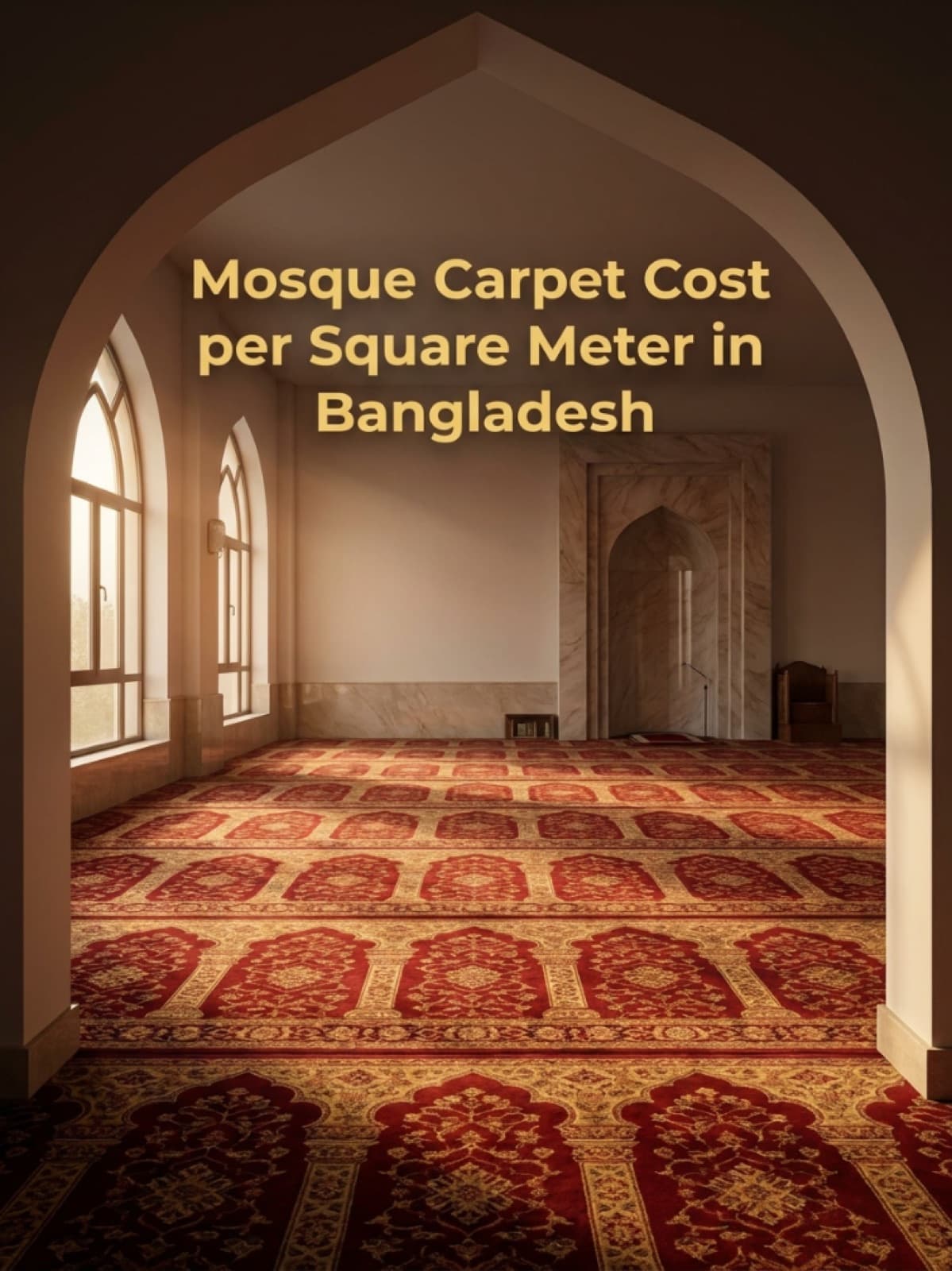 Bangladeş'te Cami Halısı Metrekare Maliyeti