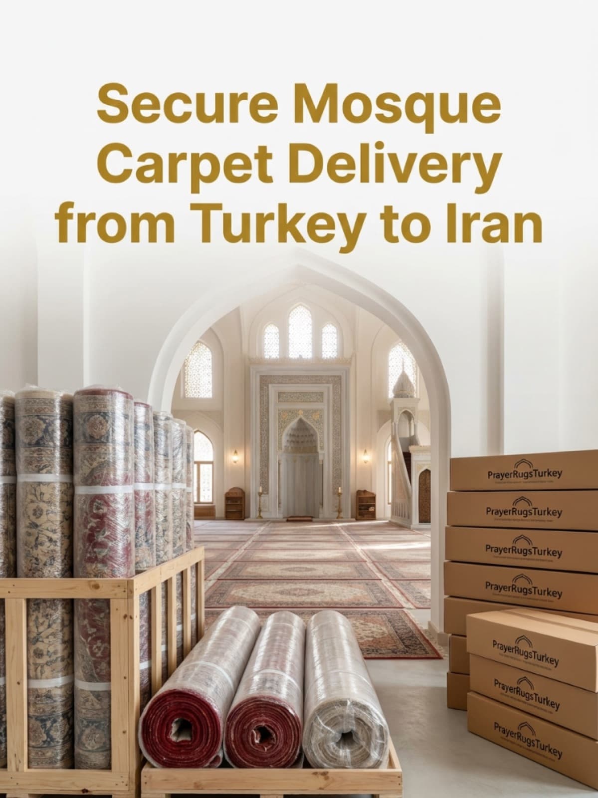 Türkiye'den İran'a Güvenli Cami Halısı Teslimatı