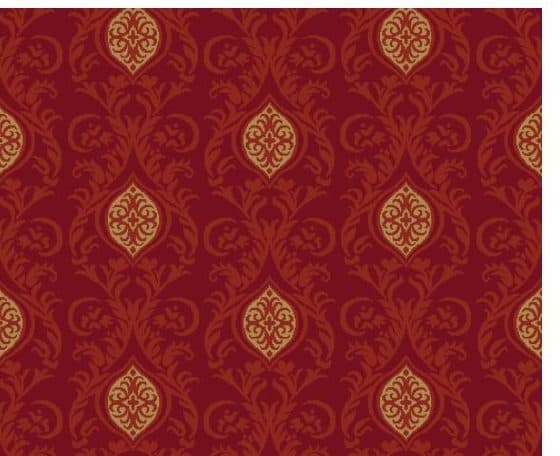 D108 Wall-to-Wall Mosque Carpet — Burgundy