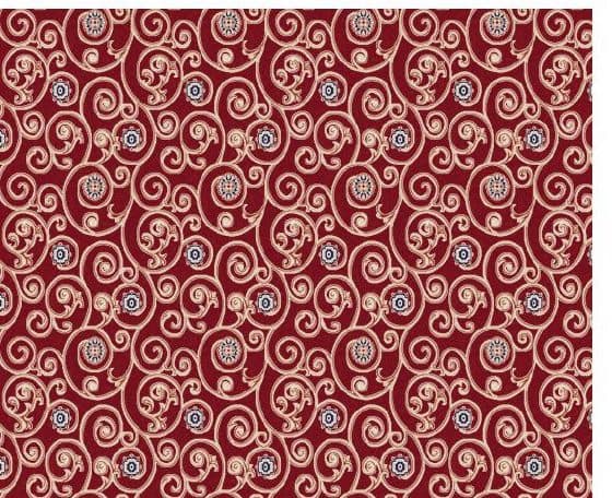 D110 Wall-to-Wall Mosque Carpet — Burgundy