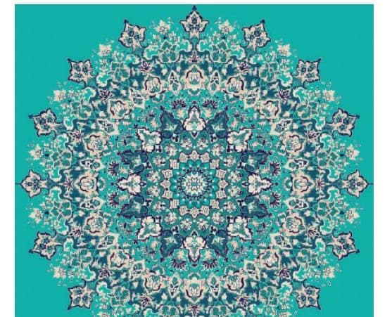 G102 Medallion Mosque Carpet — Turquoise