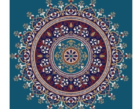 G104 Göbekli Cami Halısı — Koyu Mavi