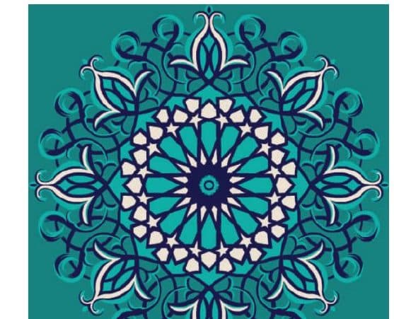 G116 Medallion Mosque Carpet — Turquoise
