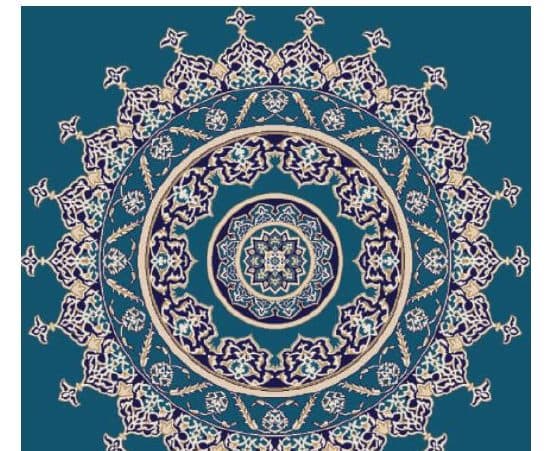G118 Medallion Mosque Carpet — Turquoise
