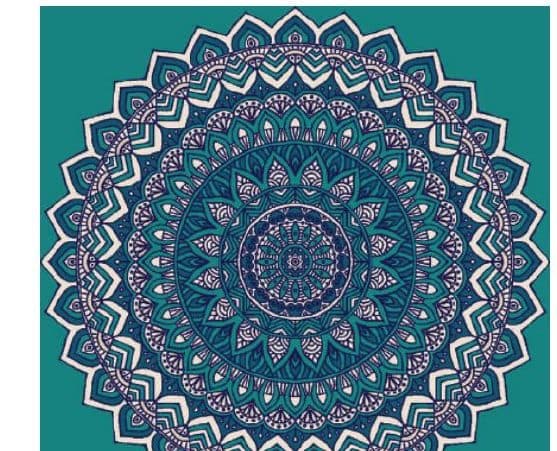 G120 Medallion Mosque Carpet — Turquoise