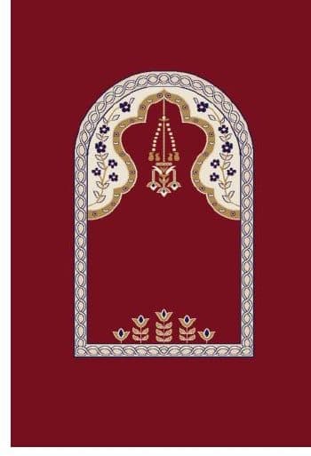 M102 Mihrab Mosque Carpet — Burgundy