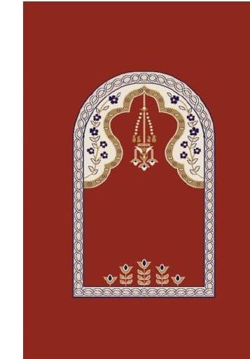 M102 Mihrab Mosque Carpet — Brick Red