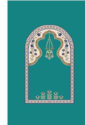 M102 Mihrab Mosque Carpet — Deep Turquoise