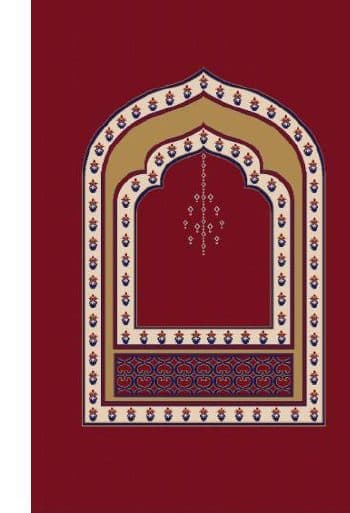 M103 Mihrab Mosque Carpet — Burgundy