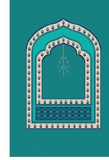 M103 Mihrab Mosque Carpet — Deep Turquoise