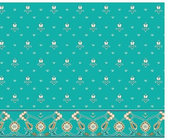 S101 Prayer Line Mosque Carpet — Light Turquoise