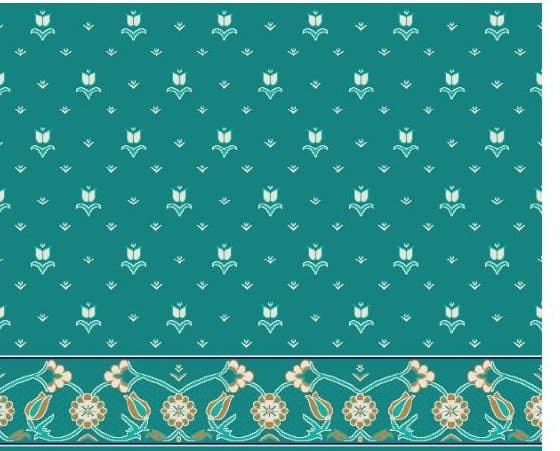 S101 Prayer Line Mosque Carpet — Deep Turquoise