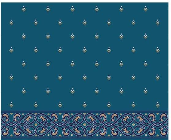 S102 Prayer Line Mosque Carpet — Navy Blue