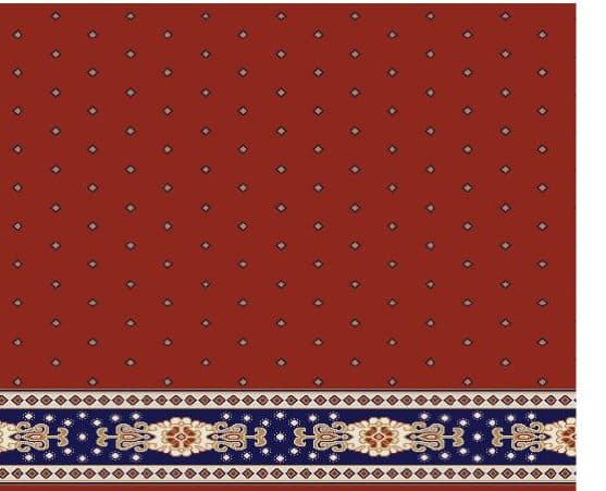 S103 Prayer Line Mosque Carpet — Brick Red