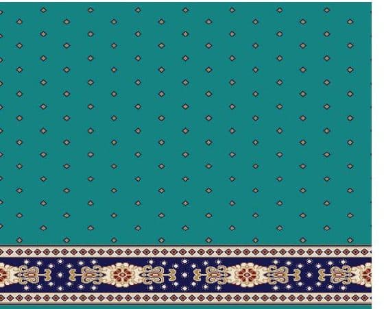 S103 Prayer Line Mosque Carpet — Deep Turquoise