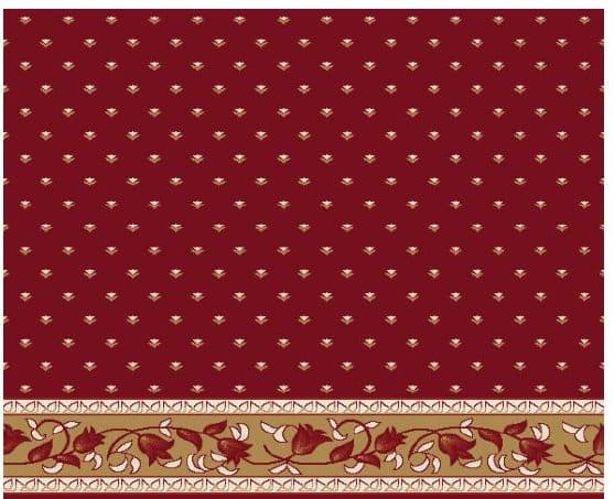 S104 Prayer Line Mosque Carpet — Burgundy