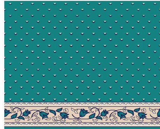 S104 Prayer Line Mosque Carpet — Deep Turquoise