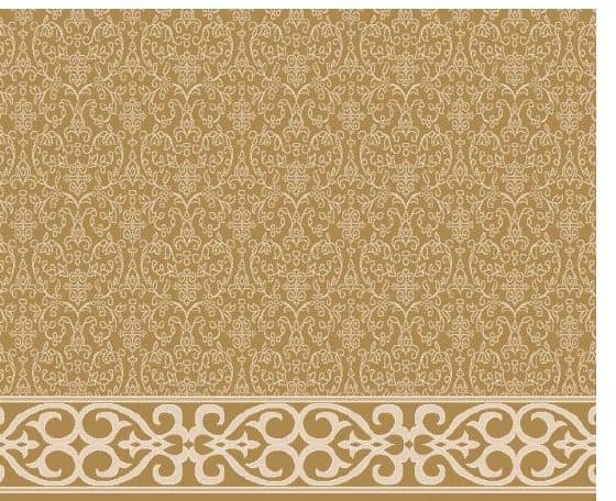 S105 Prayer Line Mosque Carpet — Mustard
