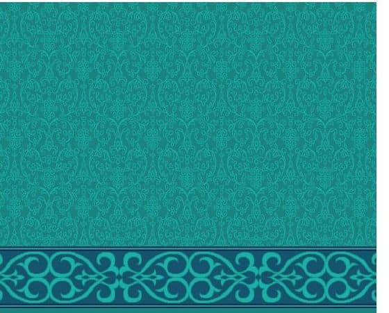S105 Prayer Line Mosque Carpet — Deep Turquoise