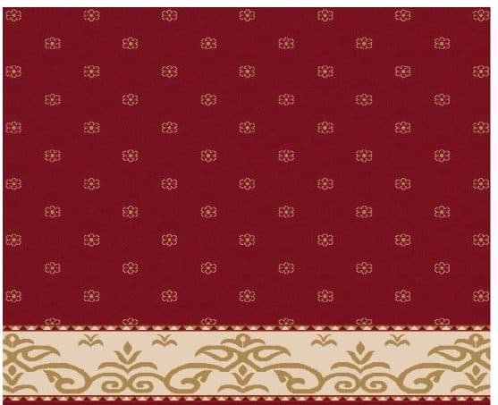 S106 Prayer Line Mosque Carpet — Burgundy