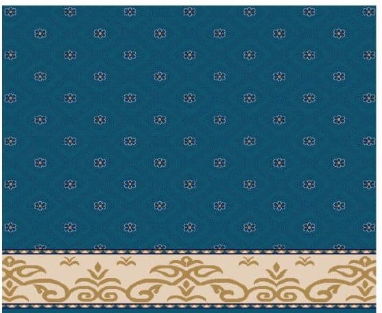 S106 Prayer Line Mosque Carpet — Navy Blue