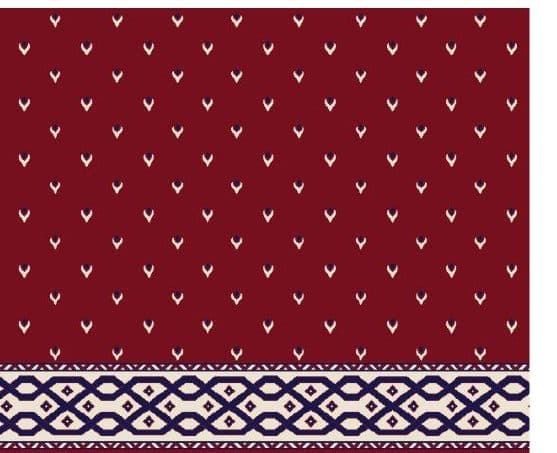 S109 Prayer Line Mosque Carpet — Burgundy