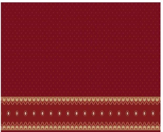 S110 Prayer Line Mosque Carpet — Burgundy