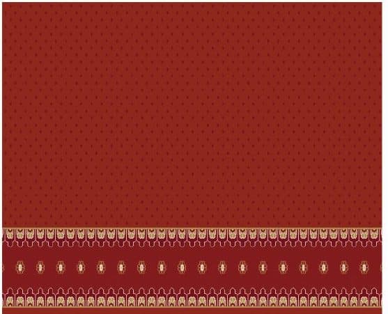 S110 Prayer Line Mosque Carpet — Brick Red
