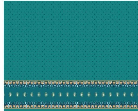 S110 Prayer Line Mosque Carpet — Deep Turquoise