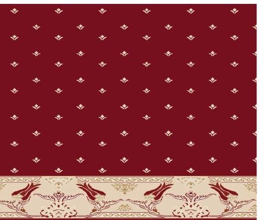 S111 Prayer Line Mosque Carpet — Burgundy