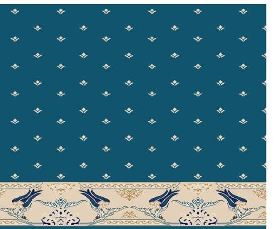 S111 Prayer Line Mosque Carpet — Navy Blue
