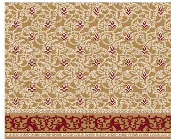 S112 Prayer Line Mosque Carpet — Mustard