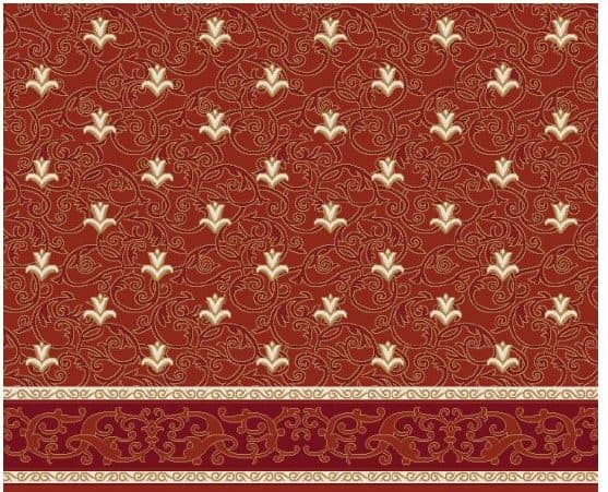 S112 Prayer Line Mosque Carpet — Brick Red
