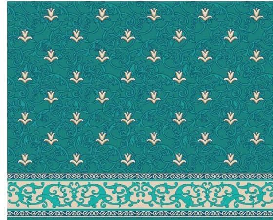 S112 Prayer Line Mosque Carpet — Deep Turquoise
