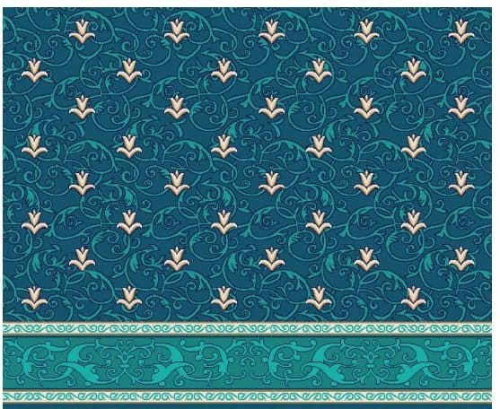 S112 Prayer Line Mosque Carpet — Navy Blue