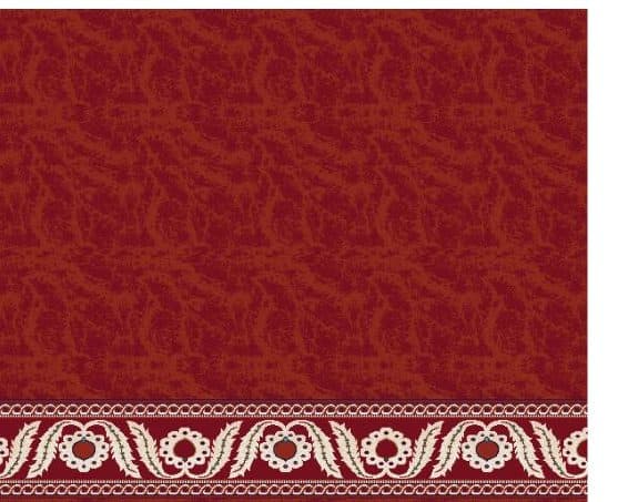 S113 Prayer Line Mosque Carpet — Burgundy