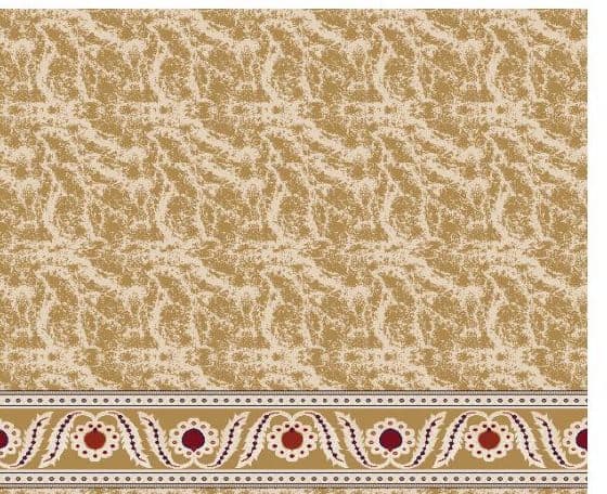 S113 Prayer Line Mosque Carpet — Mustard