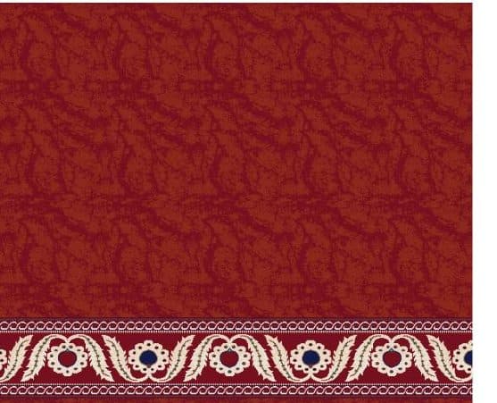 S113 Prayer Line Mosque Carpet — Brick Red