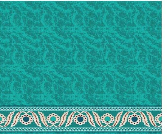 S113 Prayer Line Mosque Carpet — Deep Turquoise