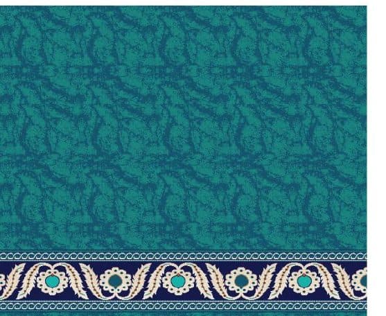 S113 Prayer Line Mosque Carpet — Navy Blue