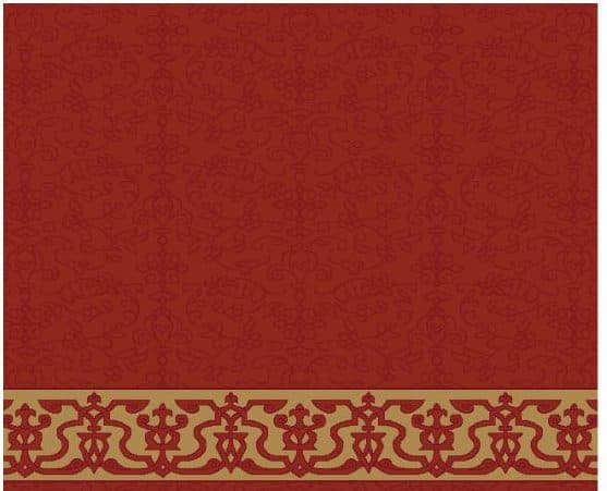 S114 Prayer Line Mosque Carpet — Brick Red