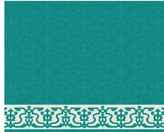 S114 Prayer Line Mosque Carpet — Deep Turquoise
