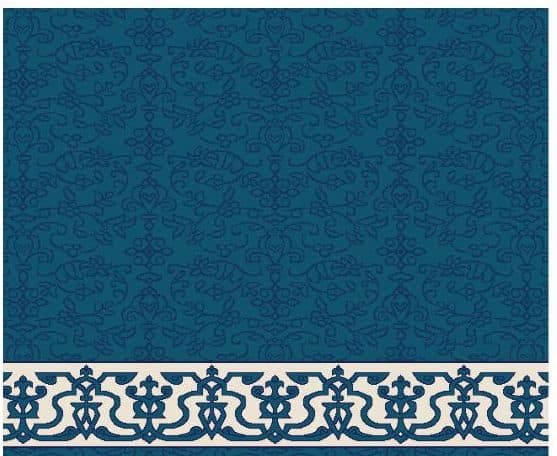 S114 Prayer Line Mosque Carpet — Navy Blue