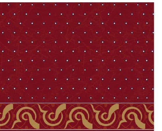 S115 Prayer Line Mosque Carpet — Burgundy