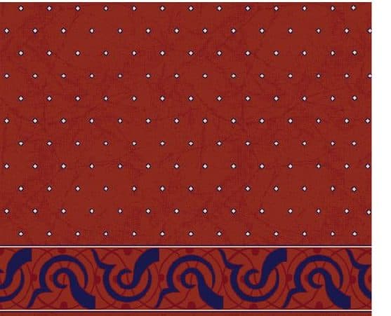 S115 Prayer Line Mosque Carpet — Brick Red