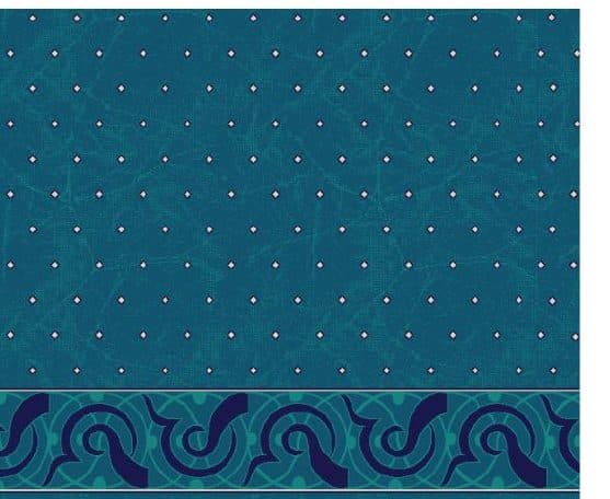 S115 Prayer Line Mosque Carpet — Navy Blue