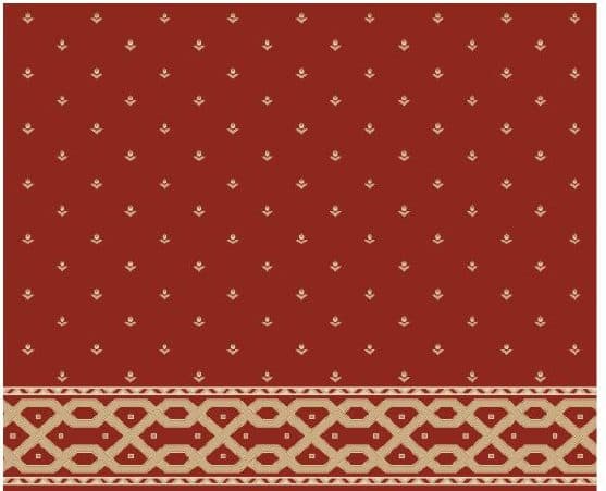 S116 Prayer Line Mosque Carpet — Brick Red
