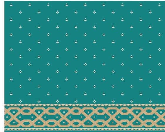 S116 Prayer Line Mosque Carpet — Deep Turquoise
