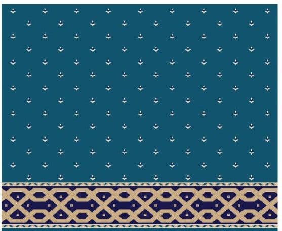 S116 Prayer Line Mosque Carpet — Navy Blue